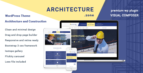Architecture Zone Architecture and Construction WordPress Theme