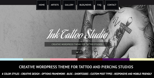 ink Tattoo Studio WordPress Tattoo Theme